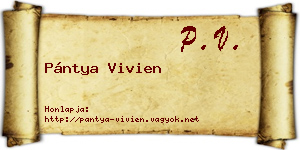 Pántya Vivien névjegykártya